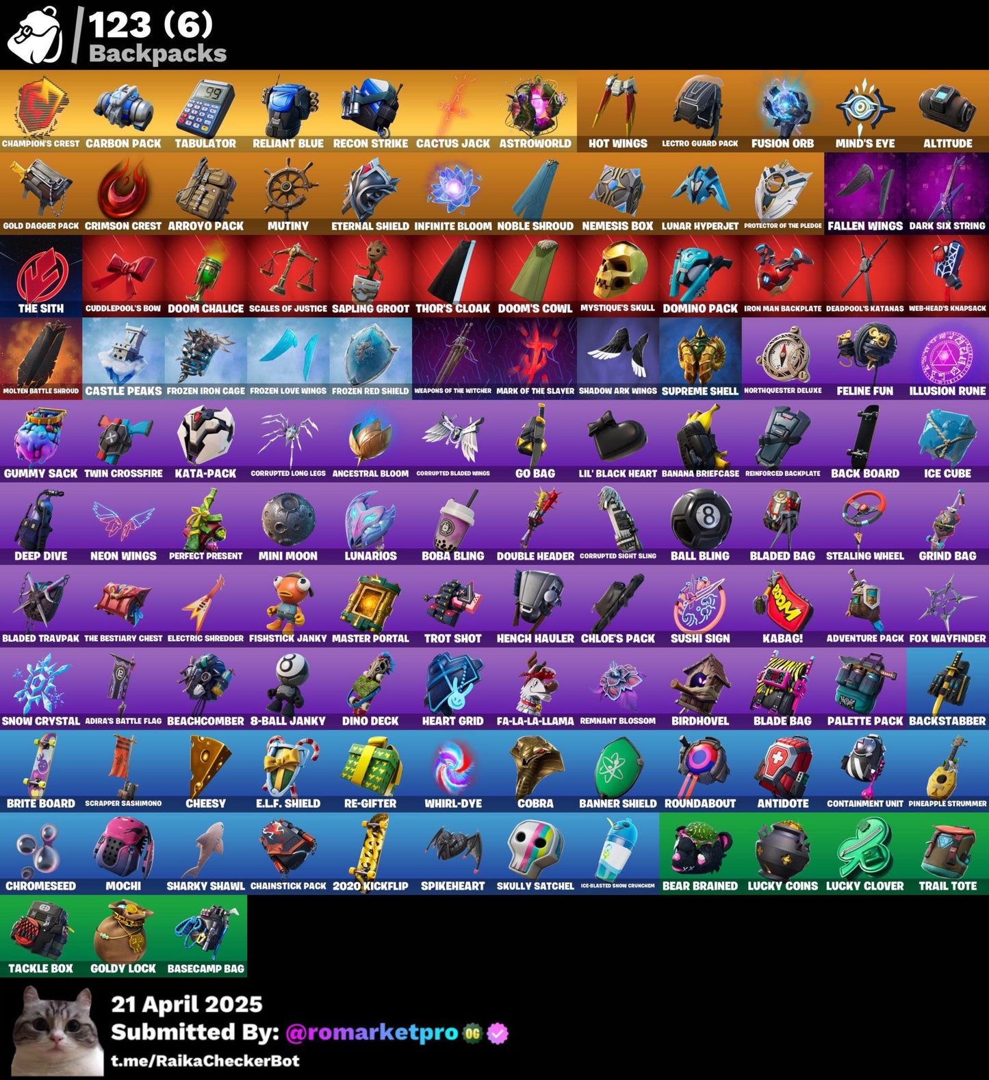 Cont Fortnite 119 skins | Travis - Astro