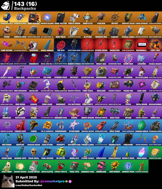 Cont Fortnite 131 skins | Take the L