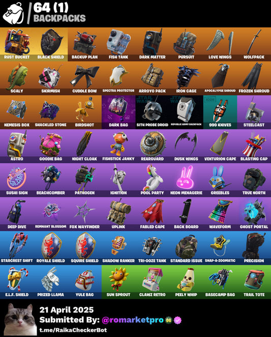 Cont Fortnite 65 skins | Black Knight - RR