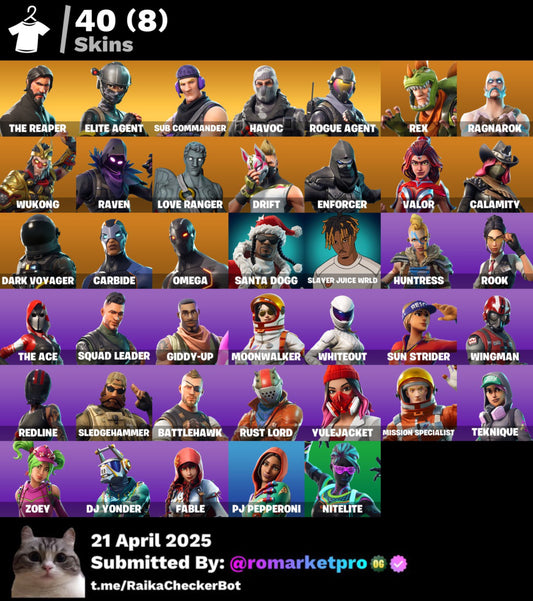 Cont Fortnite 40 skins | The reaper - Semi og